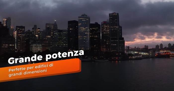Edifici di grandi dimensioni riscaldabili con caldaia a basamento