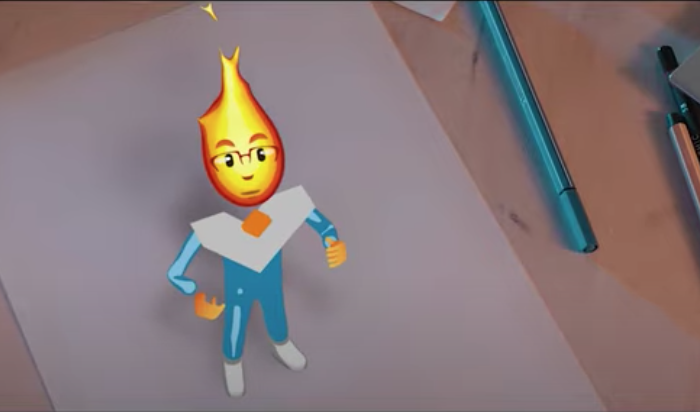 Erre esce dal foglio di carta